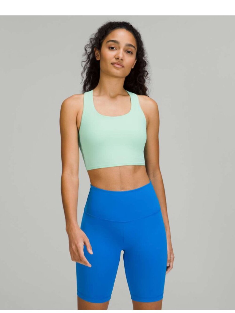 Lululemon Stash It Bra Medium Support, B/C Cup Size 4 Wild Mint Athleisure Yoga